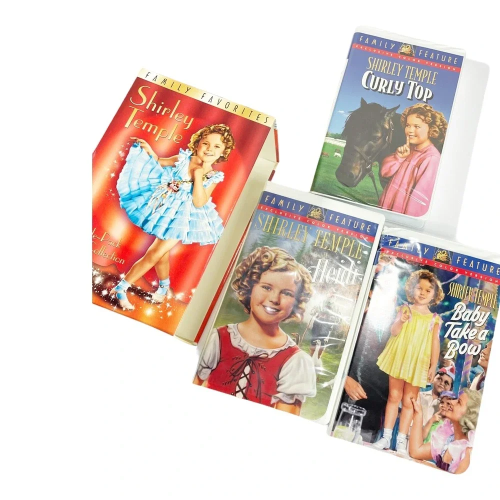 Shirley‎ Temple Box Set VHS Family Favorite Heidi. Curly Top. Baby Take A Bow